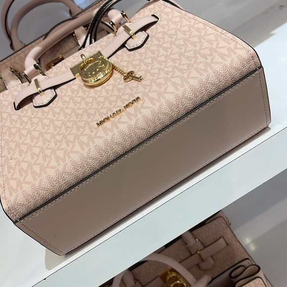 MICHAEL KORS Hamilton Small Logo Satchel Crossbody Bag 
Powder Blush 
NWT - Picture 7 of 8